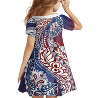 Hawaiian Manta Ray and Hammerhead Shark Tribal Tattoo Family Matching Mermaid Dress and Hawaiian Shirt with Polynesian Tribal Pattern Hawaii Flag Color LT03 - Polynesian Pride