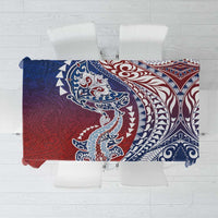 Hawaiian Manta Ray and Hammerhead Shark Tribal Tattoo Tablecloth with Polynesian Tribal Pattern Hawaii Flag Color LT03 Multicolor - Polynesian Pride