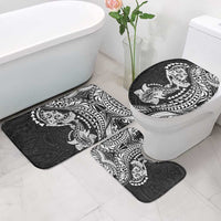 Hawaiian Manta Ray and Hammerhead Shark Tribal Tattoo Bathroom Set with Polynesian Tribal Pattern Black-White Color LT03 - Polynesian Pride