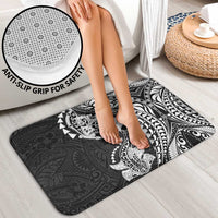 Hawaiian Manta Ray and Hammerhead Shark Tribal Tattoo Bathroom Set with Polynesian Tribal Pattern Black-White Color LT03 - Polynesian Pride