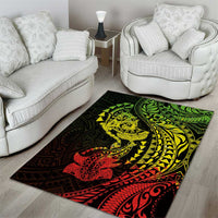 Hawaiian Manta Ray and Hammerhead Shark Tribal Tattoo Area Rug with Polynesian Tribal Pattern Reggae Style LT03 - Polynesian Pride