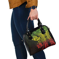 Hawaiian Manta Ray and Hammerhead Shark Tribal Tattoo Shoulder Handbag with Polynesian Tribal Pattern Reggae Style LT03 - Polynesian Pride