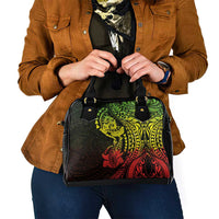 Hawaiian Manta Ray and Hammerhead Shark Tribal Tattoo Shoulder Handbag with Polynesian Tribal Pattern Reggae Style LT03 - Polynesian Pride