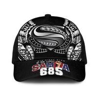 Super Samoa-Six Eight Five to The World Baseball Net Cap Traditional Samoan Tattoo Black Color LT03 One Size Black Black - Polynesian Pride