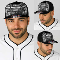 Super Samoa-Six Eight Five to The World Baseball Net Cap Traditional Samoan Tattoo Black Color LT03 - Polynesian Pride