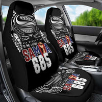 Super Samoa-Six Eight Five to The World Car Seat Cover Traditional Samoan Tattoo Black Color