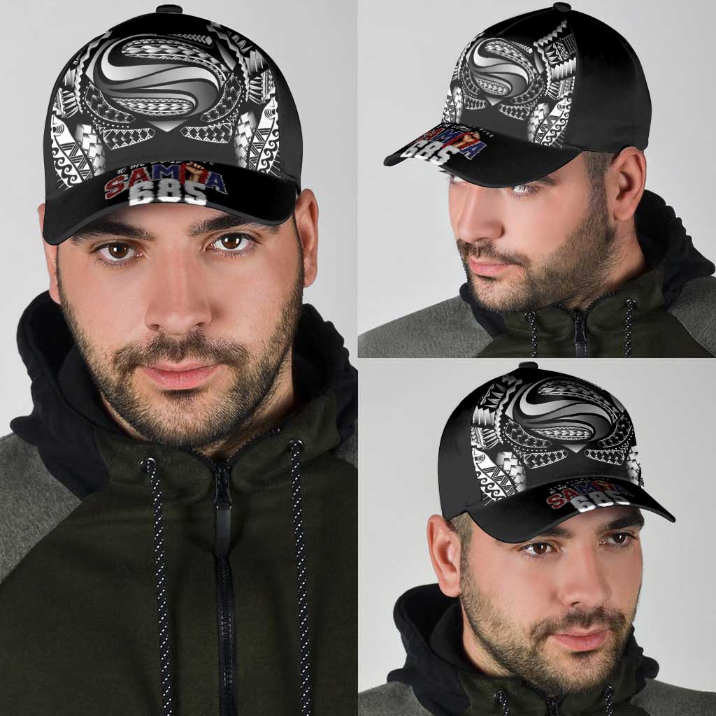 Super Samoa-Six Eight Five to The World Classic Cap Traditional Samoan Tattoo Black Color