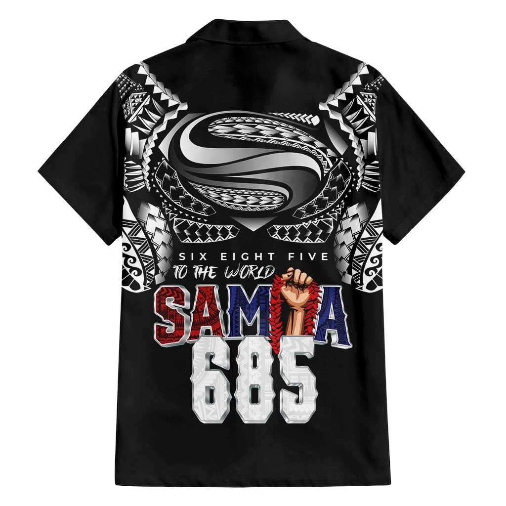Super Samoa-Six Eight Five to The World Family Matching Mermaid Dress and Hawaiian Shirt Traditional Samoan Tattoo Black Color LT03 - Polynesian Pride