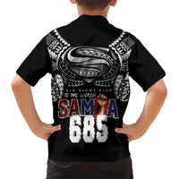 Super Samoa-Six Eight Five to The World Kid Hawaiian Shirt Traditional Samoan Tattoo Black Color LT03 - Polynesian Pride
