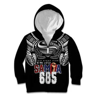 Super Samoa-Six Eight Five to The World Kid Hoodie Traditional Samoan Tattoo Black Color