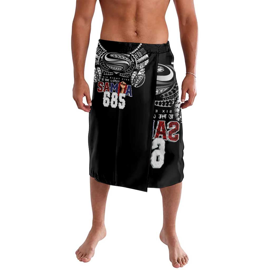Super Samoa-Six Eight Five to The World Lavalava Traditional Samoan Tattoo Black Color