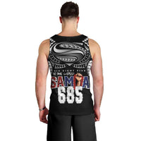 Super Samoa-Six Eight Five to The World Men Tank Top Traditional Samoan Tattoo Black Color
