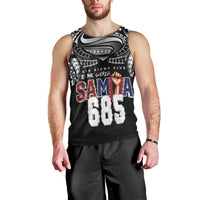 Super Samoa-Six Eight Five to The World Men Tank Top Traditional Samoan Tattoo Black Color
