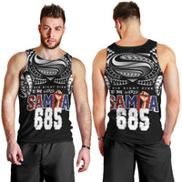 Super Samoa-Six Eight Five to The World Men Tank Top Traditional Samoan Tattoo Black Color