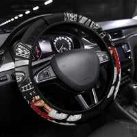 Super Samoa-Six Eight Five to The World Steering Wheel Cover Traditional Samoan Tattoo Black Color LT03 Universal Fit Black - Polynesian Pride