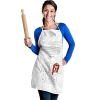 Super Samoa-Six Eight Five to The World Apron Traditional Samoan Tattoo All White LT03 - Polynesian Pride