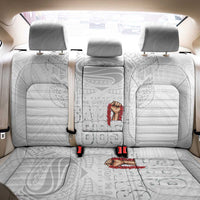Super Samoa-Six Eight Five to The World Back Car Seat Cover Traditional Samoan Tattoo All White