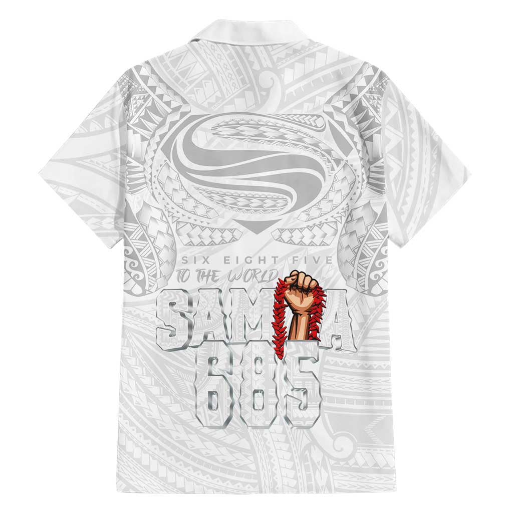 Super Samoa-Six Eight Five to The World Family Matching Off The Shoulder Long Sleeve Dress and Hawaiian Shirt Traditional Samoan Tattoo All White LT03 - Polynesian Pride