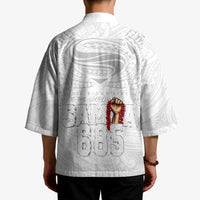 Super Samoa-Six Eight Five to The World Kimono Traditional Samoan Tattoo All White