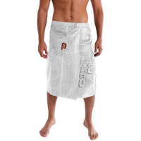 Super Samoa-Six Eight Five to The World Lavalava Traditional Samoan Tattoo All White LT03 White - Polynesian Pride