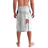 Super Samoa-Six Eight Five to The World Lavalava Traditional Samoan Tattoo All White LT03 - Polynesian Pride