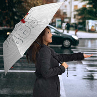 Super Samoa-Six Eight Five to The World Umbrella Traditional Samoan Tattoo All White LT03 - Polynesian Pride