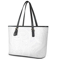 Lotu Tamaiti Samoan Art Tattoo Polynesian Pattern Leather Tote Bag