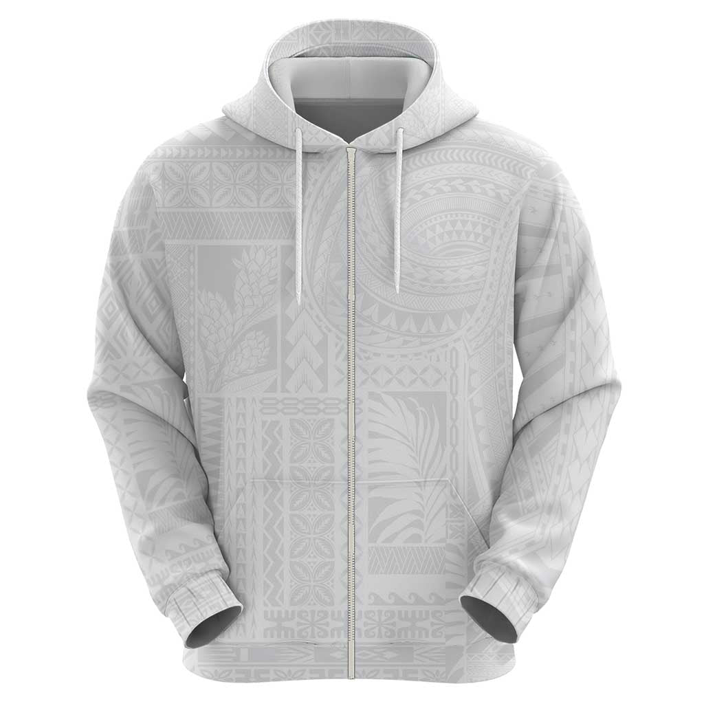 Lotu Tamaiti Samoan Art Tattoo Siapo Pattern Zip Hoodie LT03 - Polynesian Pride
