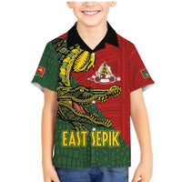 Sepik River Crocodile & Arts Festival Melanesian Pattern Family Matching Mermaid Dress and Hawaiian Shirt