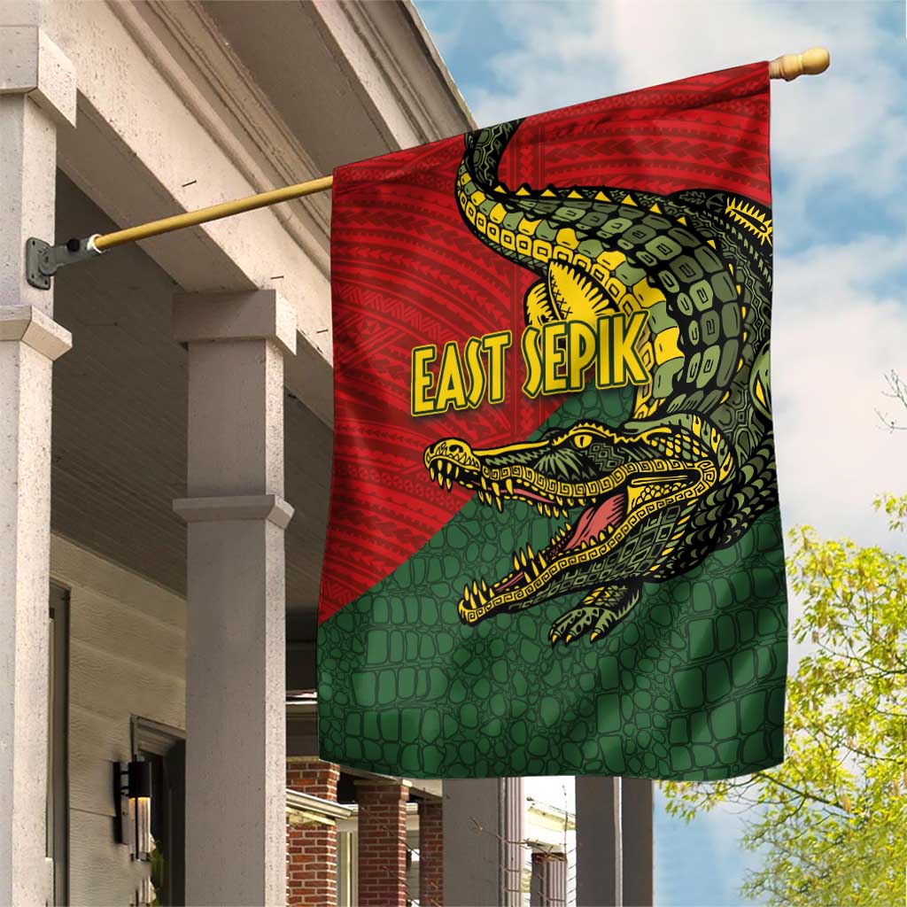 Sepik River Crocodile & Arts Festival Melanesian Pattern Garden Flag LT03 House Flag Red - Polynesian Pride