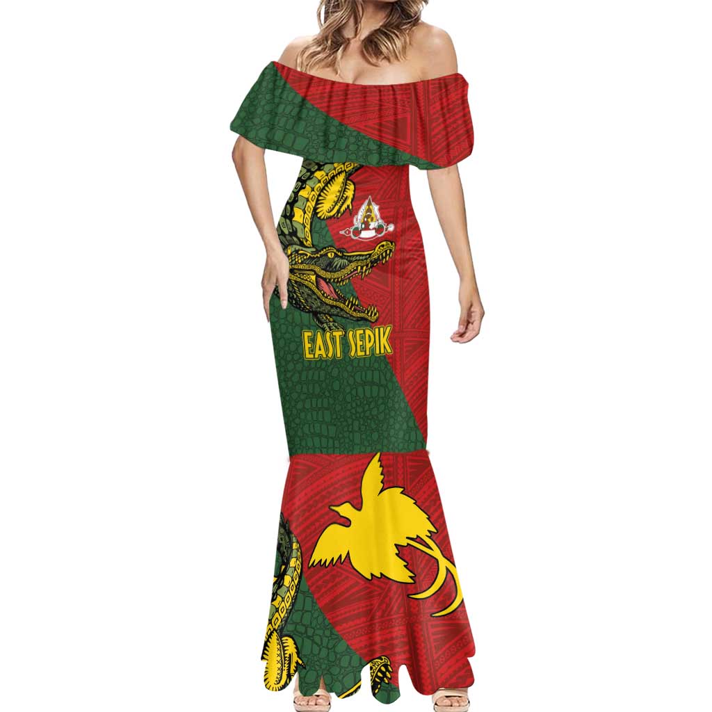 Sepik River Crocodile & Arts Festival Melanesian Pattern Mermaid Dress
