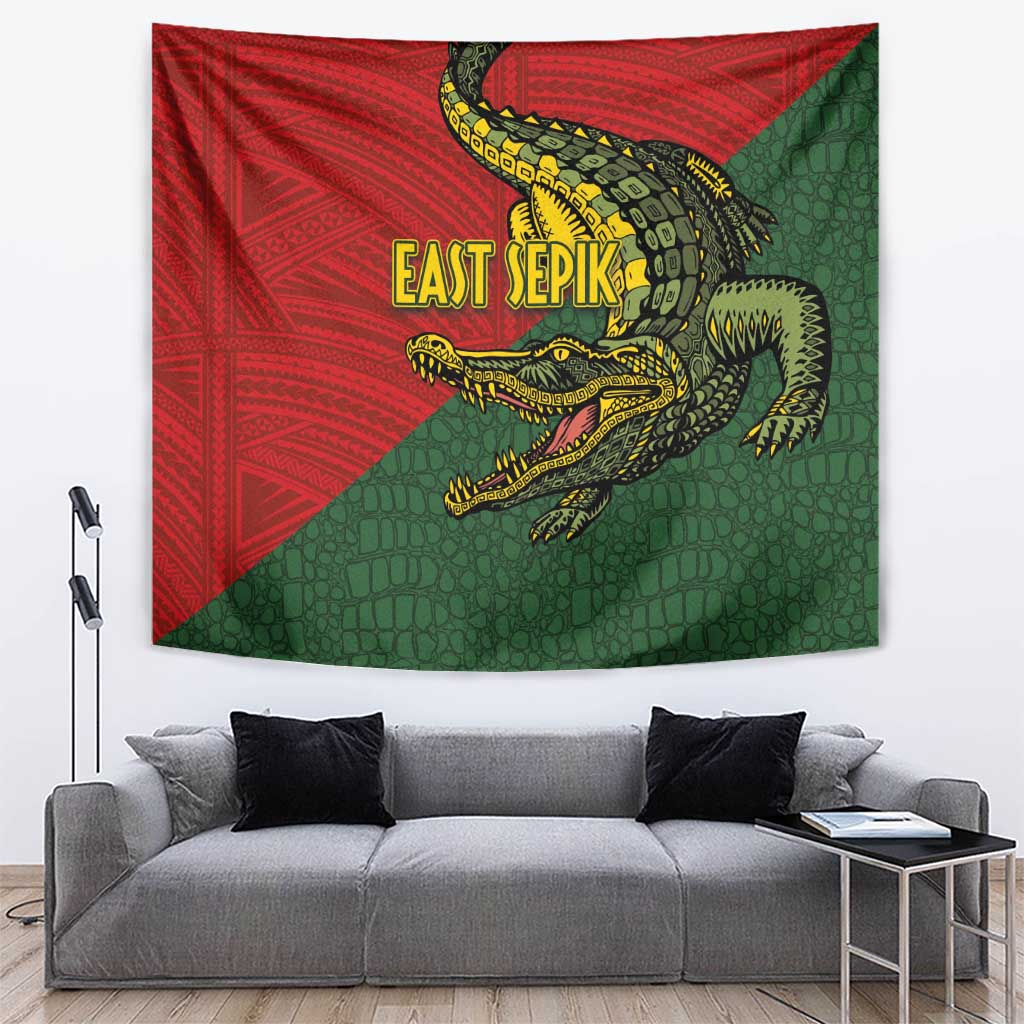 Sepik River Crocodile & Arts Festival Melanesian Pattern Tapestry LT03 Red - Polynesian Pride