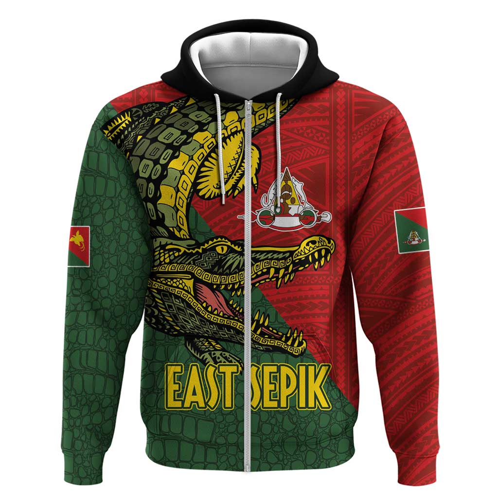 Sepik River Crocodile & Arts Festival Melanesian Pattern Zip Hoodie