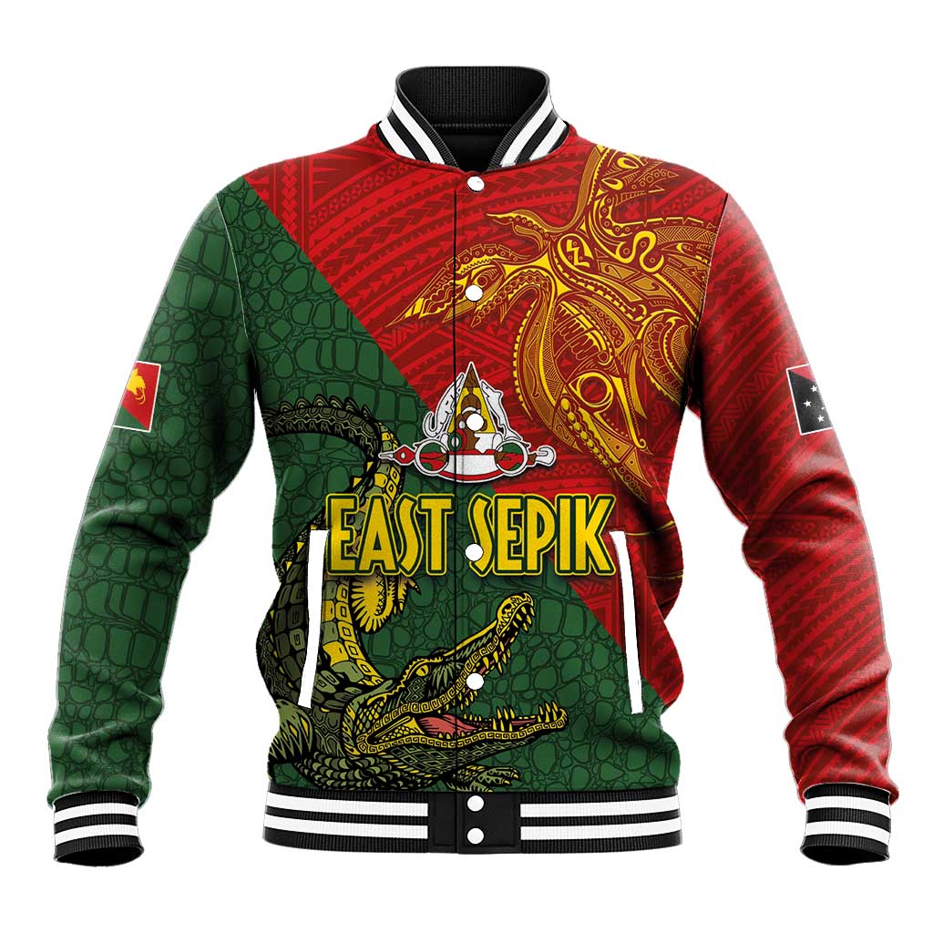 Sepik River Crocodile & Arts Festival Baseball Jacket Bird-of-paradise Melanesian Tattoo