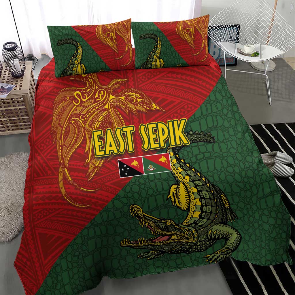 Sepik River Crocodile & Arts Festival Bedding Set Bird-of-paradise Melanesian Tattoo