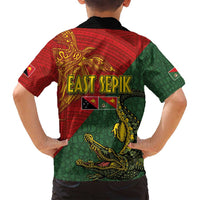 Sepik River Crocodile & Arts Festival Family Matching Tank Maxi Dress and Hawaiian Shirt Bird-of-paradise Melanesian Tattoo LT03 - Polynesian Pride