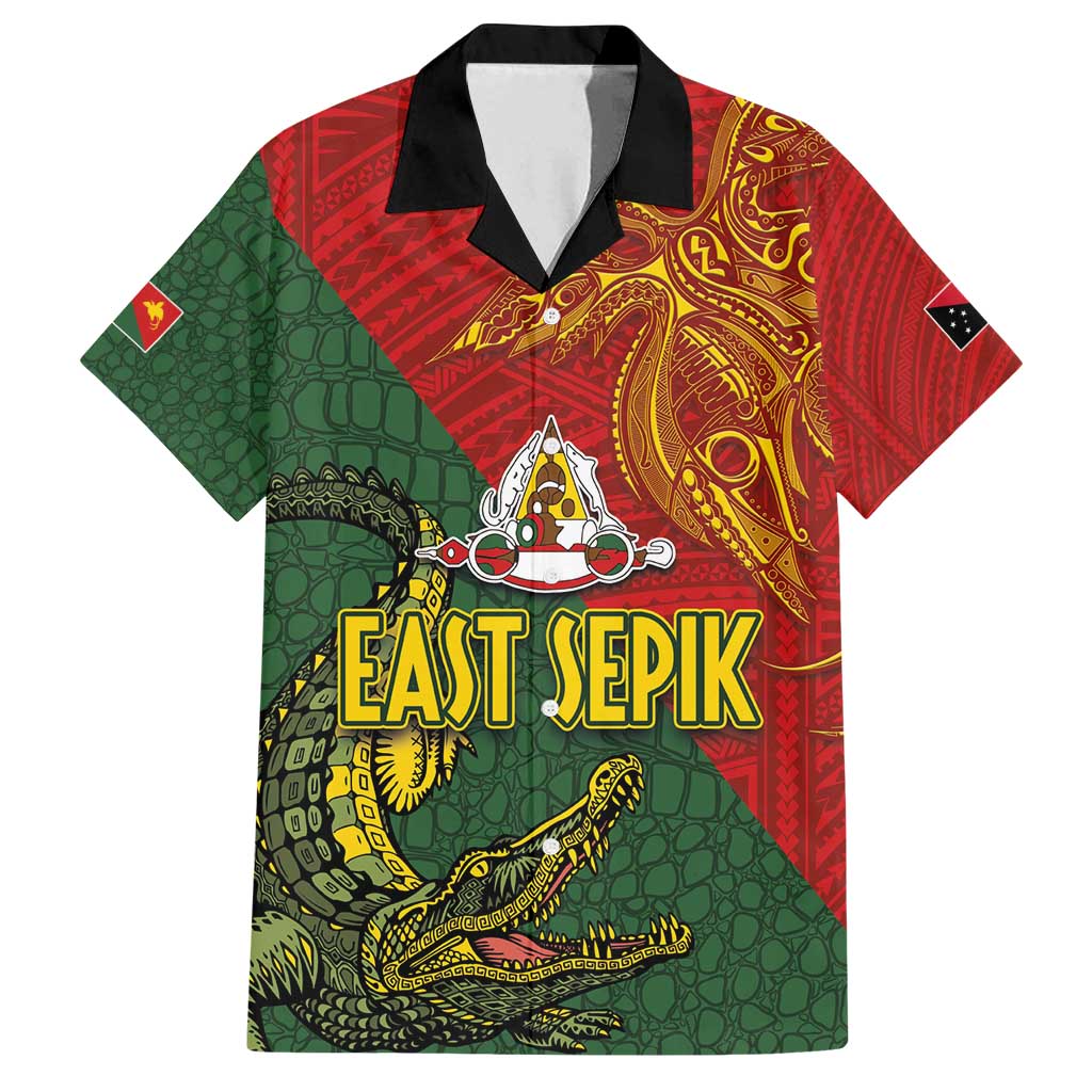 Sepik River Crocodile & Arts Festival Family Matching Tank Maxi Dress and Hawaiian Shirt Bird-of-paradise Melanesian Tattoo LT03 Dad's Shirt - Short Sleeve Red - Polynesian Pride