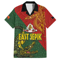 Sepik River Crocodile & Arts Festival Family Matching Tank Maxi Dress and Hawaiian Shirt Bird-of-paradise Melanesian Tattoo LT03 Dad's Shirt - Short Sleeve Red - Polynesian Pride