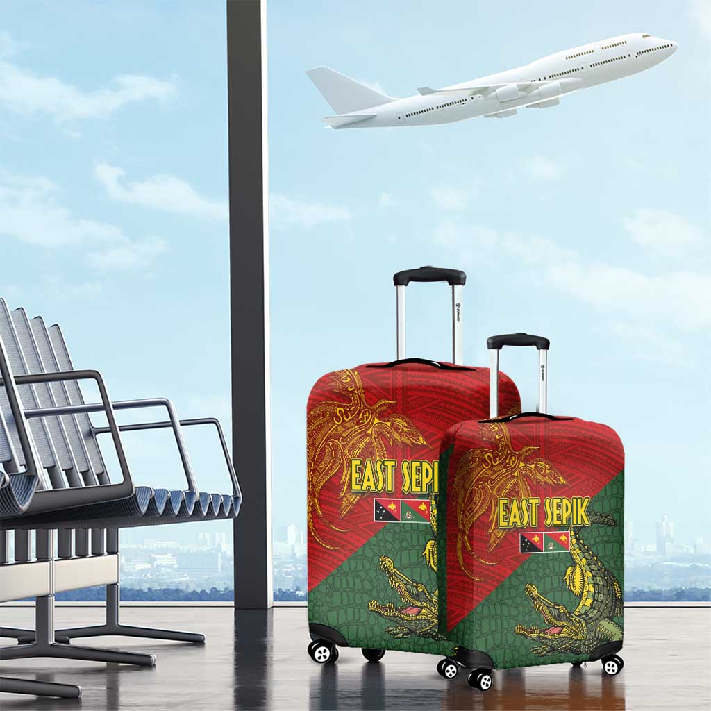 Sepik River Crocodile & Arts Festival Luggage Cover Bird-of-paradise Melanesian Tattoo