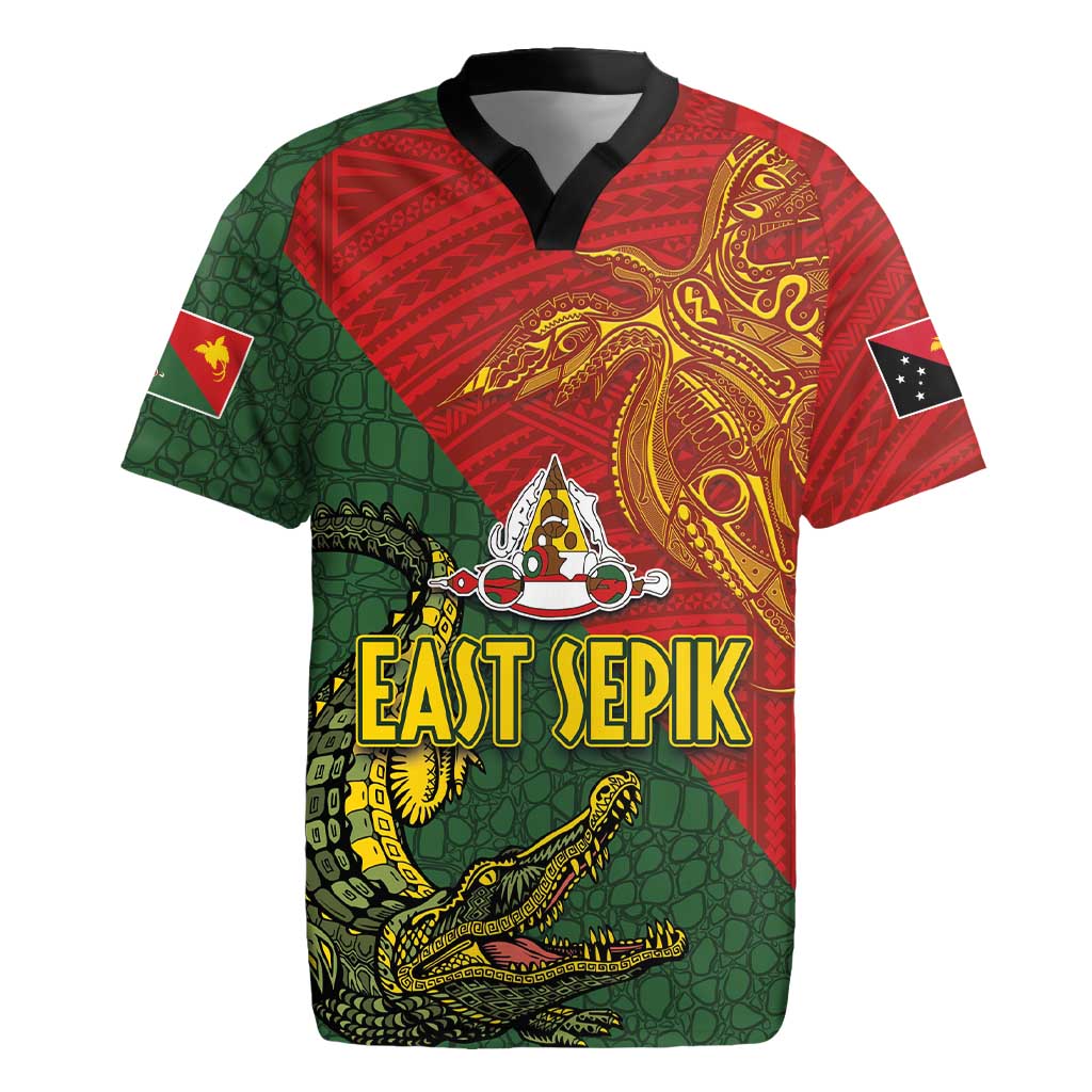 Sepik River Crocodile & Arts Festival Rugby Jersey Bird-of-paradise Melanesian Tattoo