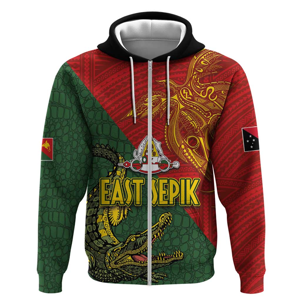 Sepik River Crocodile & Arts Festival Zip Hoodie Bird-of-paradise Melanesian Tattoo