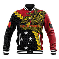 Papua New Guinea Independence Day Baseball Jacket Bird-of-paradise Melanesian Tattoo