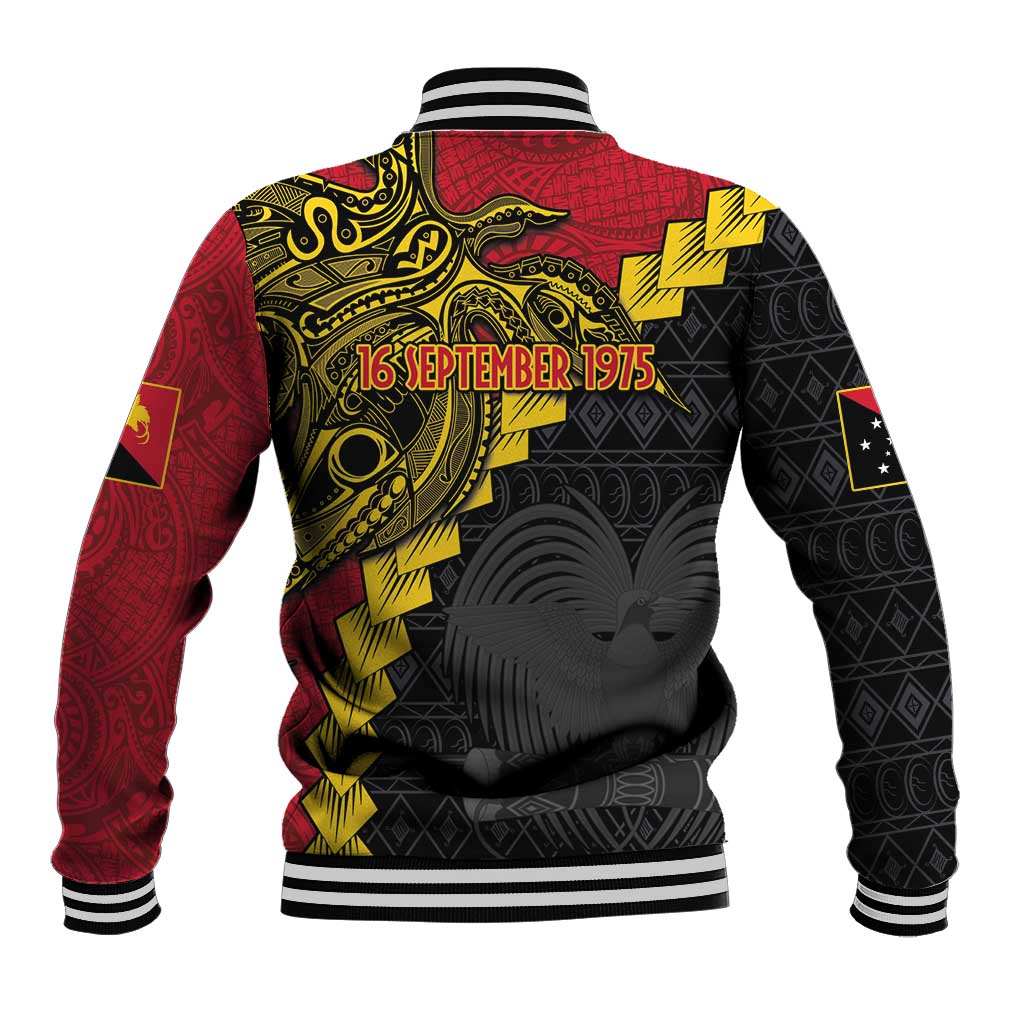 Papua New Guinea Independence Day Baseball Jacket Bird-of-paradise Melanesian Tattoo