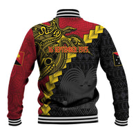 Papua New Guinea Independence Day Baseball Jacket Bird-of-paradise Melanesian Tattoo