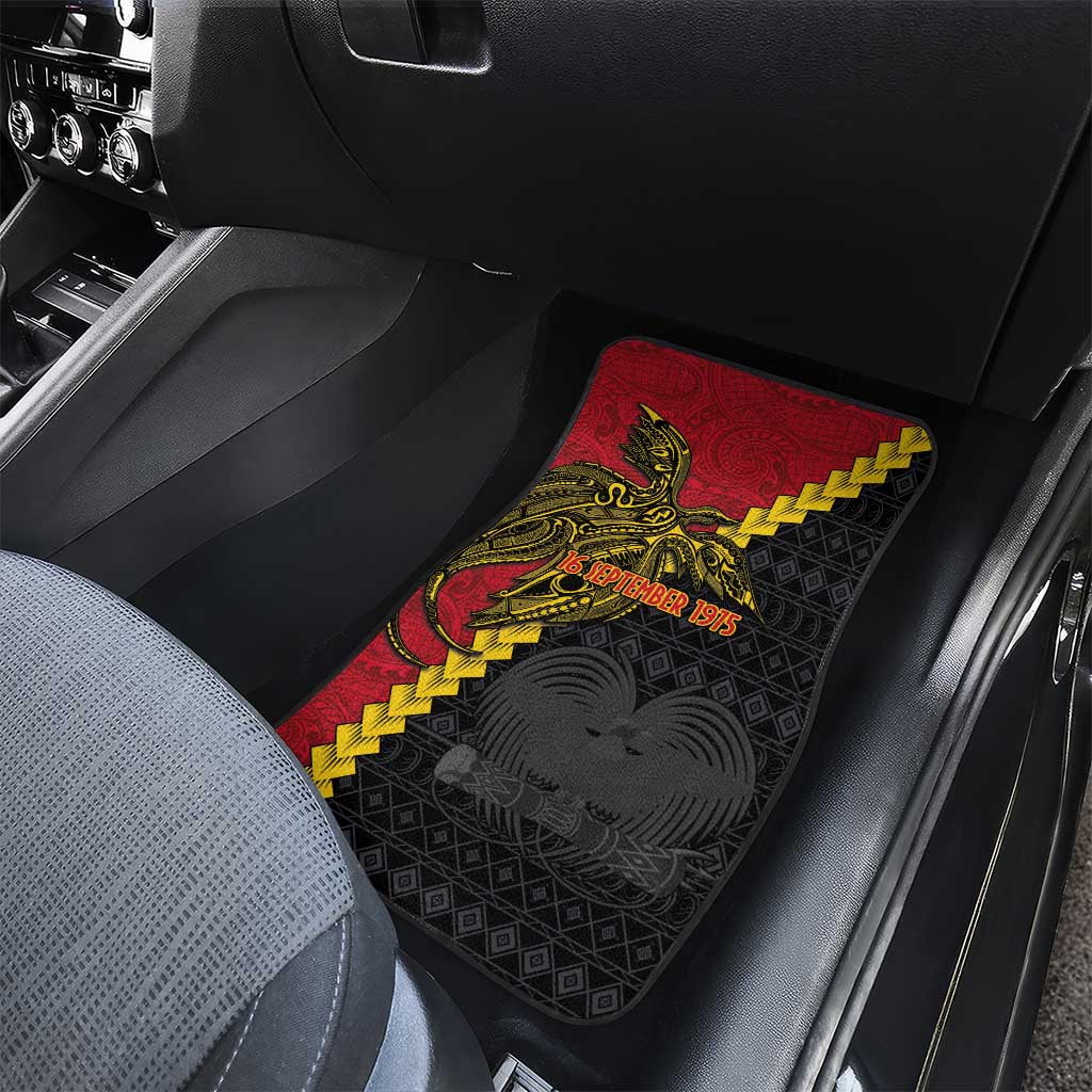 Papua New Guinea Independence Day Car Mats Bird-of-paradise Melanesian Tattoo