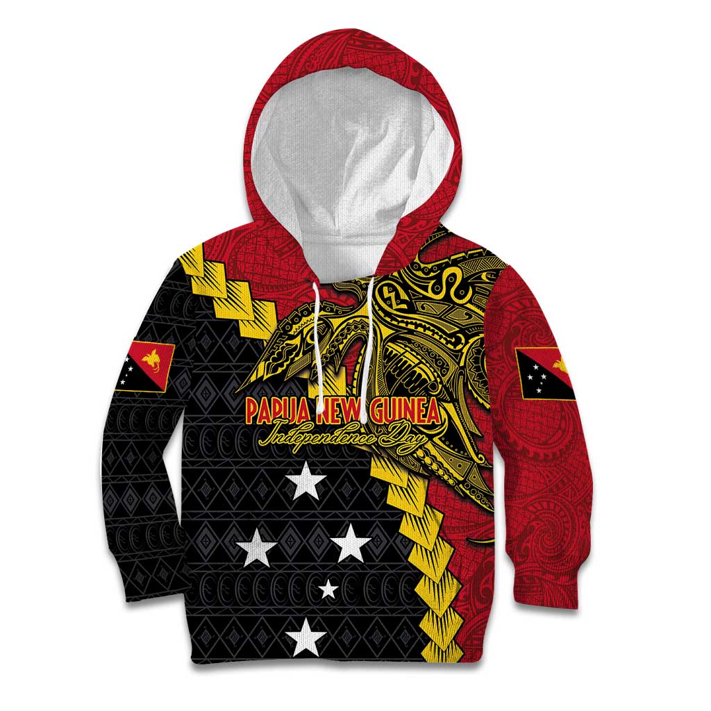 Papua New Guinea Independence Day Kid Hoodie Bird-of-paradise Melanesian Tattoo