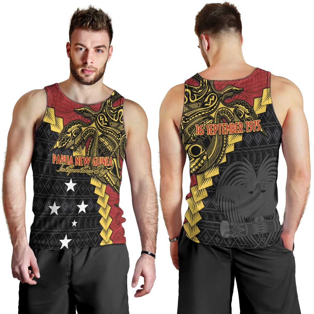 Papua New Guinea Independence Day Men Tank Top Bird-of-paradise Melanesian Tattoo