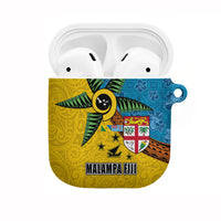 Malampa Fiji Day AirPods Case Tapa and Melanesian Patterns with Coat of Arms LT03 Multicolor - Polynesian Pride