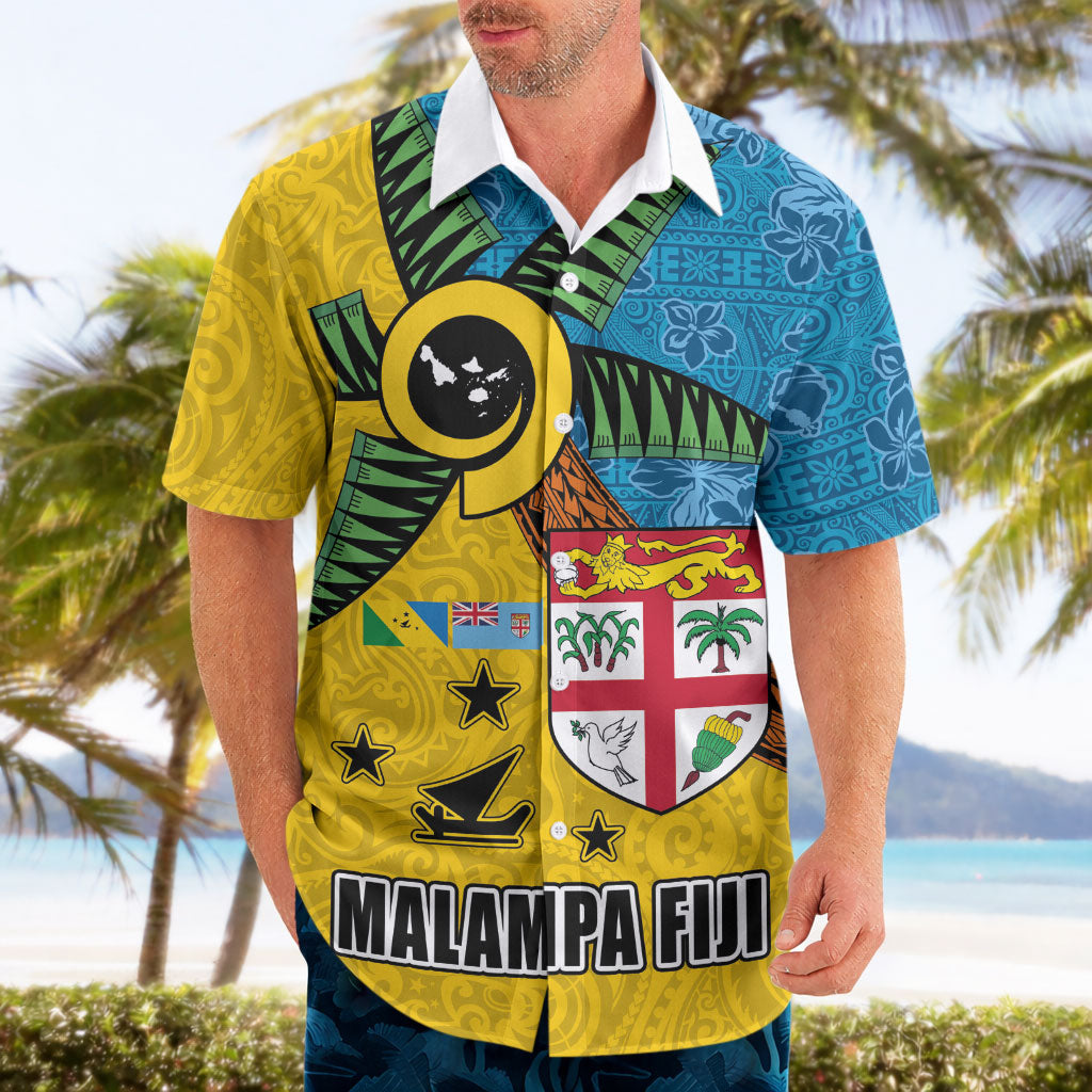 Malampa Fiji Day Hawaiian Shirt Tapa and Melanesian Patterns with Coat of Arms LT03 - Polynesian Pride