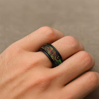 Traditional Polynesian Maori Tattoo Reggae Art Spinner Ring - Polynesian Pride